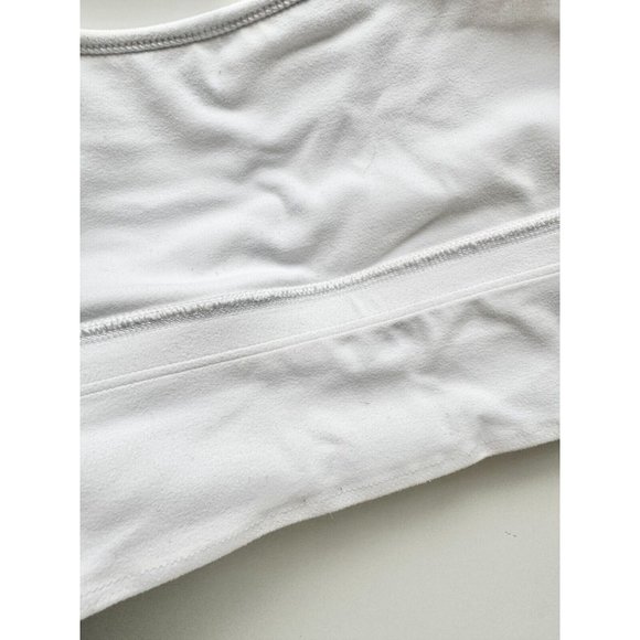 Aritzia TNA TnaButter White Slim Fit Scoop Neck Mini Longline Bra Top, Size M - Picture 5 of 13